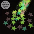 Radium Stars 50 pcs Wall Stickers Night Glowing Stars Plastic Radium Stars For Bedroom Decoration. 