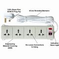 Sunco electric 4 Way Extension Wire cord (2M/5M) Multi Plug,Trailing Socket/wire Code (5A). 