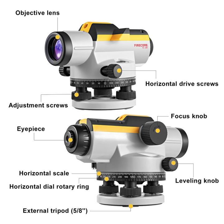 FIRECORE%2032X%20Optical%20Laser%20Level%20Accurate%20Levelling%20Tool%20Optical%20Level%20Instrument%20Self-levelling%20Height/Distance/Angle%20Measuring%20-%20Image%204