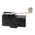 Roller Limit Switch Good Sealing NO+NC 250VAC High Strength Strong Conductivity Large Load Bearing Capacity Hinge Roller Lever Switch for Stamping Machinery. 