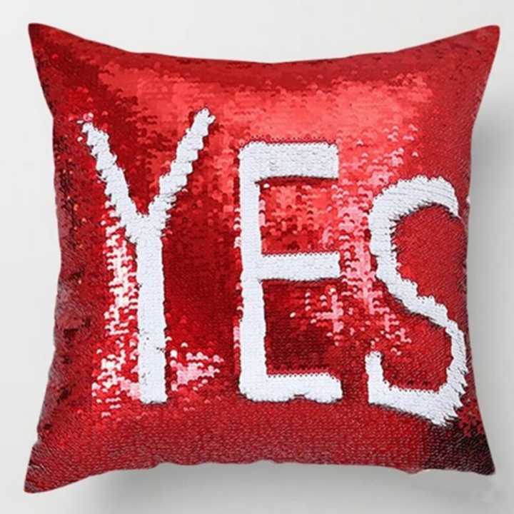 Sequin Magic Mermaid Color Changing Cushion Cover Home Decor Sofa Cushion Covers/ Throw Pillow Covers 16x16 Inches ( 40x40cm)