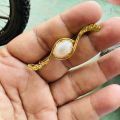 ESH Gold plated Stylish white pearl agasthi Kandiyan saree Brooch / Saree Pin For Women. 