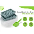 Mini Ice Cube Tray with Bin & Scoop Ice Tray for Mini Fridge Freezer Crushed Ice Tray for Chilling Drinks Coffee Juice. 