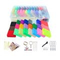 Nontoxic 24 Colors Polymer Clay DIY Malleable Soft Modelling Clay Set with 5Pcs Tools Kids Gift Toys. 