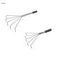 Gardening Hand Rake Grass Rake for Sweep Leaves Tilling Soil Loose Debris Handle length 28cm. 