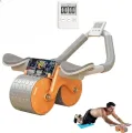 Ultimate Abdominal Roller with Automatic Rebound, Dual Wheels, Elbow Support, and Built-In Timer – Sculpt Your Abs and Strengthen Core Muscles Effortlessly. 