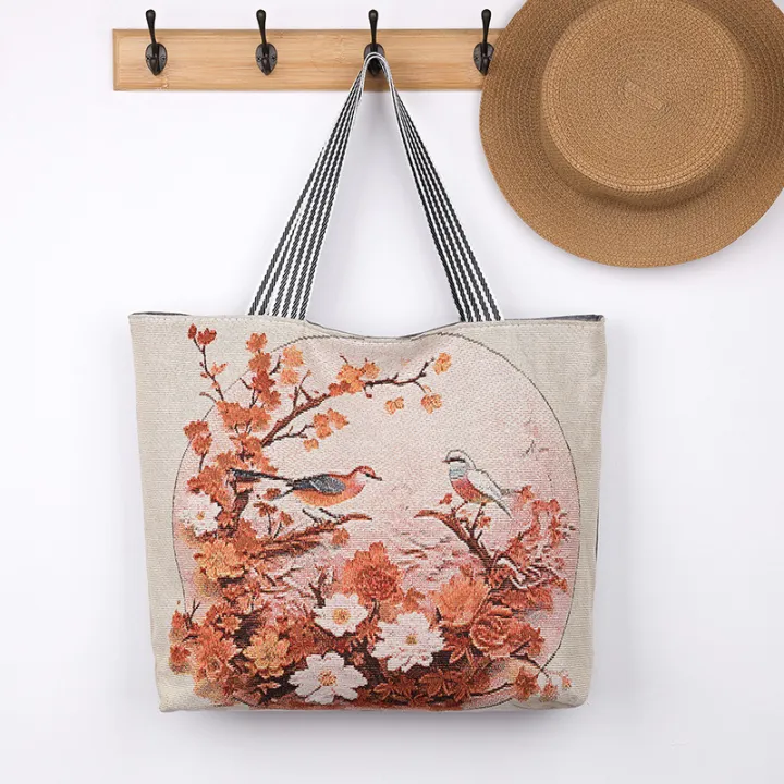 Women's%20Butterfly%203D%20Embroidered%20Large%20Capacity%20Shoulder%20Bag%20Tote%20Handbag%20Mommy%20Shopping%20Canvas%20Bag%20-%20Image%207