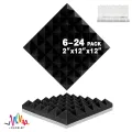 Noise Sound-Absorbing Foams 6 12 24 Pcs Sound Insulation Studio Acoustic Panel For Ktv Room Wall Soundproof Sponge Pad. 