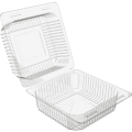 300 Count Clear Plastic Hinged Clamshell Takeout Tray Food Clamshell Containers for Dessert, Cakes, Cookies, Salads. 