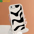 UCUC for iPhone 5 5S SE Back Cover Black White Stripes Ladder Camera Soft Rubber Protection Phone Case. 