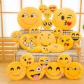 SF 30CM Soft Emoji Yellow Round Cushion Emoticon Stuffed Plush Toy Pillow #253935. 