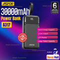 ASPOR A317 30000mAh  22.5W High Speed Built in Cable Power Bank. 