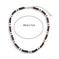 Men Necklace Beaded Elegant Polymer Clay Wooden Beads Splicing Casual Bohemia Clavicle Necklace Fashion Jewelry. 