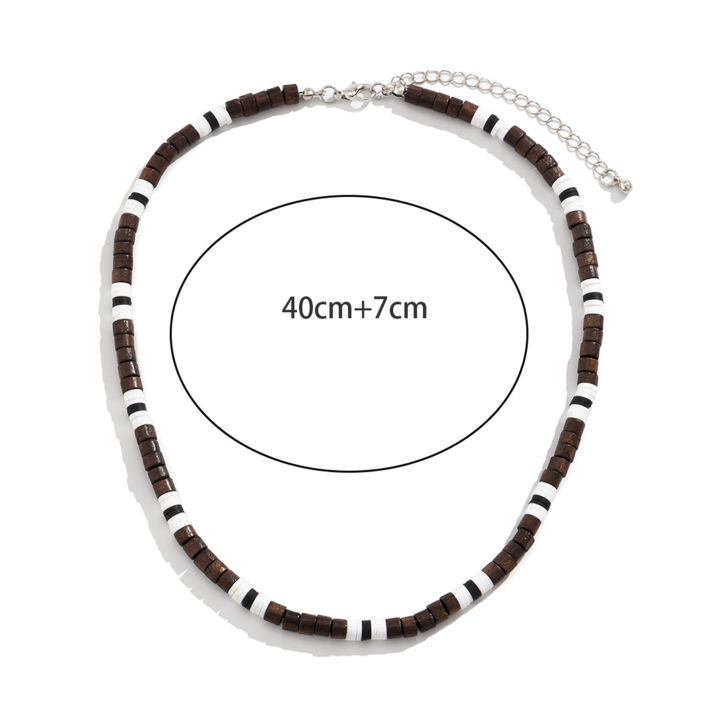 Men%20Necklace%20Beaded%20Elegant%20Polymer%20Clay%20Wooden%20Beads%20Splicing%20Casual%20Bohemia%20Clavicle%20Necklace%20Fashion%20Jewelry%20-%20Image%207