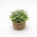 Nordic Style Green Artificial Potted Plant 11cm Woven Artificial Plants Plastic Leaf Eucalyptus Grass Artificial Decorations Home Decor. 