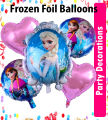 5 Pcs Foil Ballons Elsa Frozen Birthday Party Decorations. 