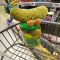 Cute Plush Pickled Cucumber Toy with Legs Soft Pickled Plush Toy Kawaii Green Cartoon Doll Children's Room Decoration. 