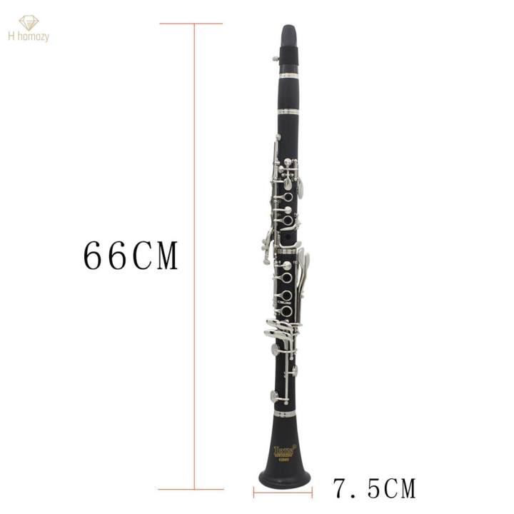 B%20Flat%20Beginner%20Clarinet%20with%20Strap%20Professional%20Bakelite%20Tube%20for%20Professionals%20Orchestra%20Stage%20-%20Image%202