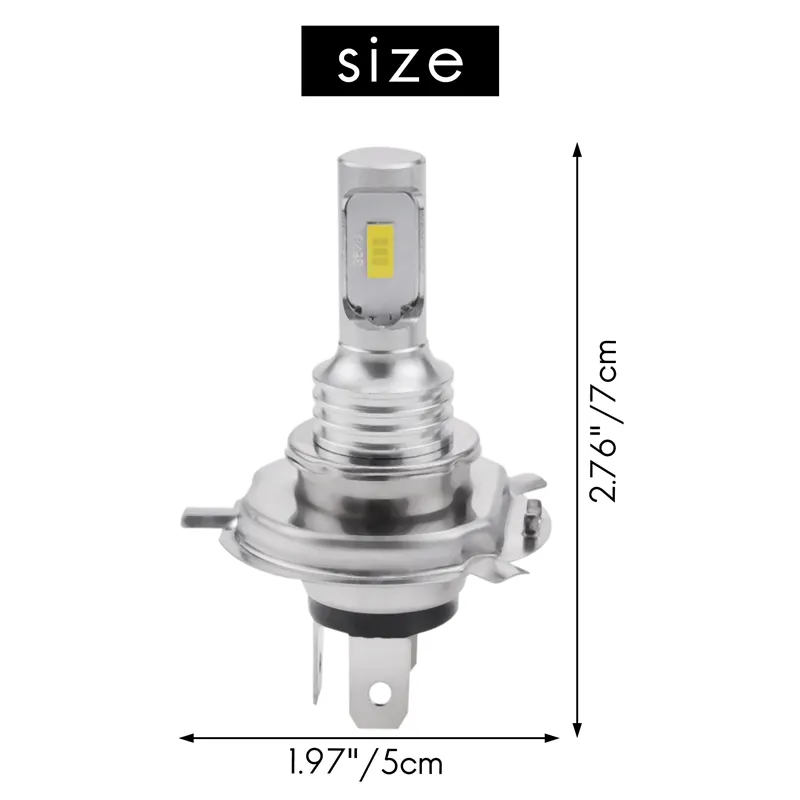 H4/9003 LED Wireless Headlight Bulbs Replacement|1:1 Design as Halogen