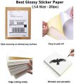 A4 Size Stickers for Inkjet and Laser Printer Use 20pc A4 Sticker Papers Shipping Label Printing Cost Effective Higher Grade. 