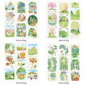 Mr. Paper PET waterproof tape six sections long tape handbook material decorative beauty tape DIY photo frame magazine album. 