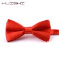 HUISHI 34 Colors Solid Fashion Bowties Groom Kids Formal Colourful Children Cravat Green Marriage Butterfly Wedding Bow ties. 