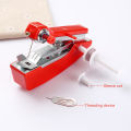 Portable Mini Hand Sewing Machine Home Travel Small Sewing Machine Manual Stitch Needlework For Diy Clothes Stitchin Sew Tools. 