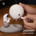Creative 8cm Moon Astronaut Night Space Man Room Bedside Bedroom Table Home Decoration Atmosphere Lamp Kids. 