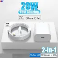New Original Charger For Apple iPhone 14 Pro Max 13 12 11 XS SE iPhone Charger PD 20W Fast Charger USB C Type C Lightning Cable. 