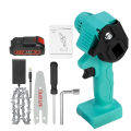 24V Mini Chainsaw 4-Inch 1500mAh Cordless Power Chain Saws Portable Electri-c Pruning Saw for Courtyard Tree Branch Wood Cutting. 