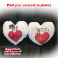 Personalized Print Heart Pillow Décor For Sofa Car. 