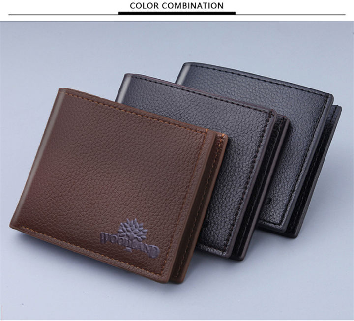 Leather%20Wallet:%20Men's%20&%20Women's,%20Short%20Cross%20Section,%20Bi-fold,%20Multi-card%20Slots,%20Coin%20Purse,%20Passport%20Cover%20-%20Image%203