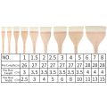 Wooden Handle Goat Hair Paint Brushes Smooth Sanding for Wall 10 Sizes Watercolor Acrylic Oil Painting Drawing Art Supplies. 