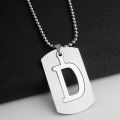 HNSP Stainless Steel Pendant For Men Boy Initials Necklace 26 Letter Name Male Tag Jewelry Accessories Wholesale. 
