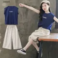 Baby Girls Clothes Suit Symmer New Children T-shirt Tops+shorts Pants 2pc Set Kids Girl Clothes Outfits Teen Girls Clothing. 