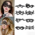 Black Lace  Exquisite Halloween  Lace Approximately 23 * 13cm Eye  Halloween  for Costume Party  Masquerade Ball  Role-Playing  Nightclub  Cosplay. 