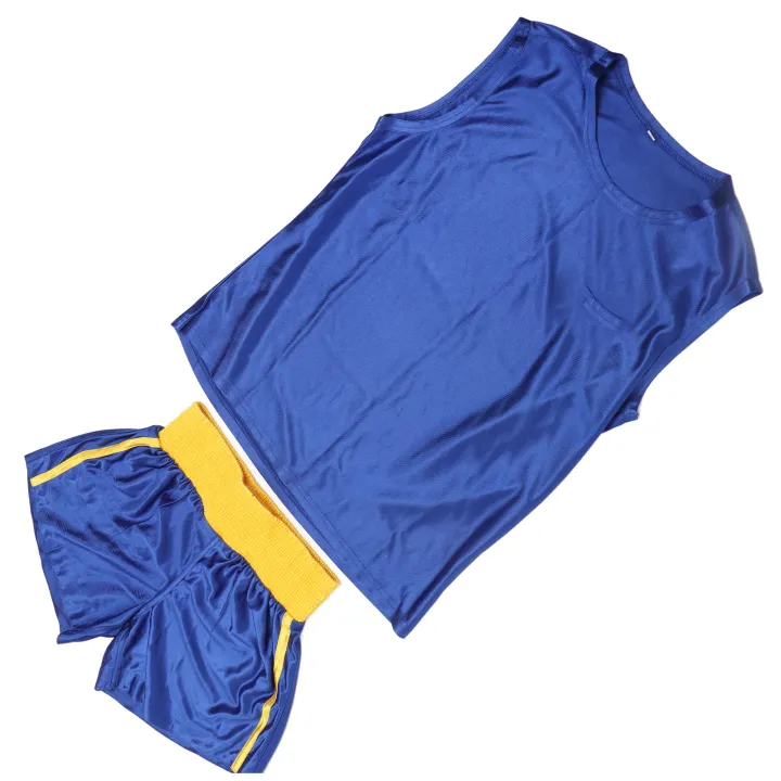 Kids Boxing Training Uniform Good Workmanship Cotton Blending Perfect Children Sanda Suit Comfortable Elastic Waist for Sports