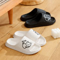 【HOT】 Summer Women's Slippers Fashion Indoor Soft Sole Durable And Wear-Resistant Cute Cartoon Cat Bathroom Home Shoes Couple. 