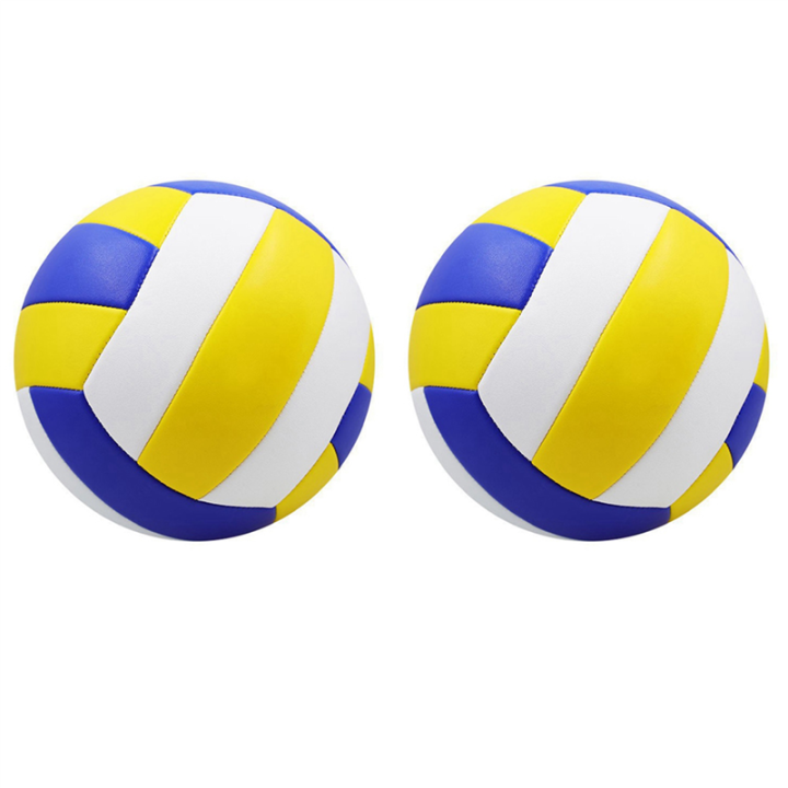 2Pcs Volleyball Soft and Easy to Carry Impermeable PVC Professional Game Volleyball Beach Outdoor Indoor Training Ball