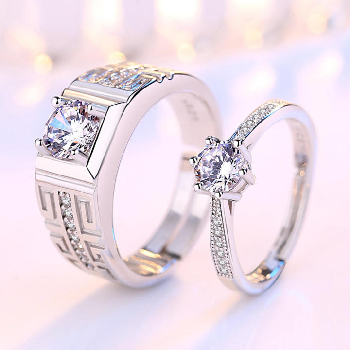 Pair%20Ring%20%20Wedding%20Ring%20One%20Carat%20%20Plated%20Ring%20Couple%20Pair%20Ring%20Wedding%20Props%20Square%20-%20Image%203