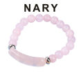 Women Bracelet 8mm Round Beads Natural Stones Elegant Pink Faux Crystal Bridge Ladies Bracelet Fashion Jewelry. 