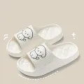 【WEJA】Cute Couple Pillow Slippers Female Summer Wear 2024 New Bathroom Bath Non-slip Indoor Home Eva Thick Bottom Sandals. 