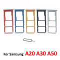 SIM Card Tray Slot For Samsung Galaxy A20 A30 A50 A205 A305 A505 Phone Micro SD Card Adapter Holder Accessories. 