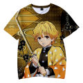 Anime Demon Slayer Printed T-shirts Children's Clothing Short Sleeve Sweatshirt Cartoon Tops Kids Quick-drying T shirts Boy/Girl. 