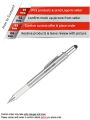 Multi Function ball Pen Tool 6 in 1 Multi Purpose Stylus pen Gadget Screwdriver Lever Metric Graduation Ruler Promotion Gift Pen. 