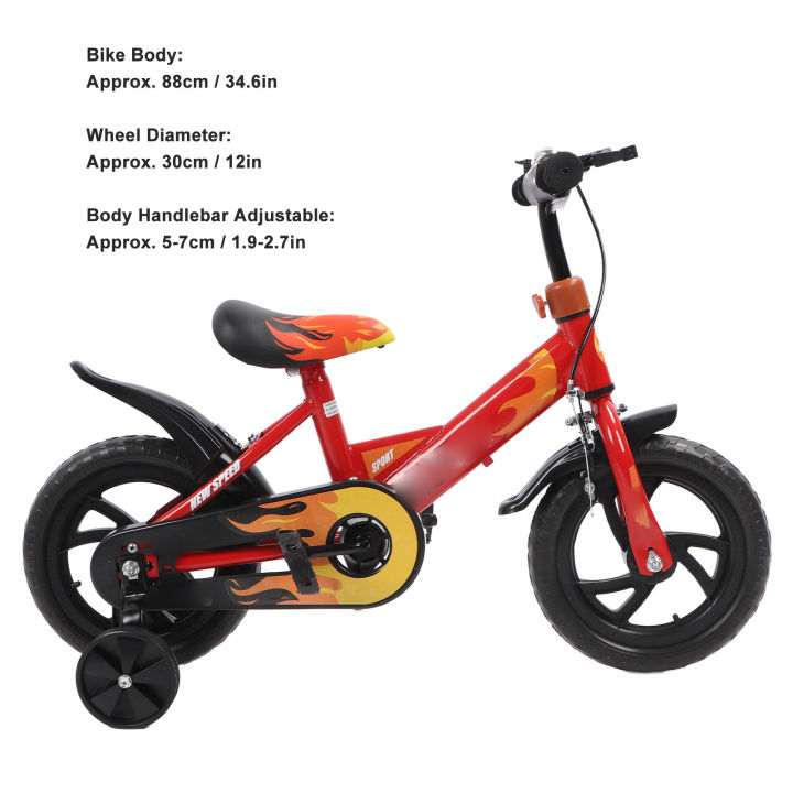 Children%20Bicycle%20Raised%20Handlebar%2012%20Inch%20Foam%20Wheel%20Kids%20Bike%20with%20Training%20Wheels%20for%20Toddler%20-%20Image%204