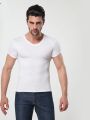 Vests Inner Ware Men's MODAL Solid Color Clothing Close-Fitting Short Sleeve Relax Breathable Strech O Neck Undershirts. 