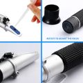 YIERYI Handheld Antifreeze Refractometer Tool 4-in-1 Car Engine Fluid Glycol Antifreeze Freezing Point Refractometer Antifreeze Tester. 