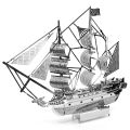 Black Pearl Pirate Ship 3D Metal Puzzle Model Kits DIY Laser Cut Puzzles Jigsaw Toy For Children. 