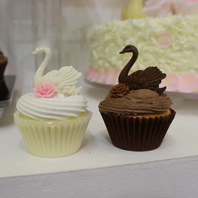 Duck Silicone Cake Mold Pink Swan Silicone Fondant Mold Name 3D